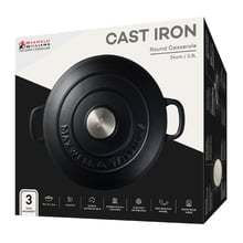 Black Cast Iron Round Casserole